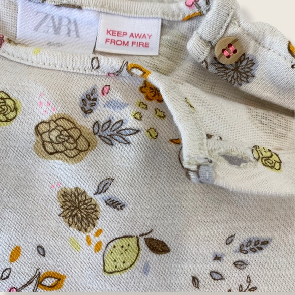 Zara Baby 6-9M Fruit & Flower Short-Sleeve Tee - Picture 6 of 7